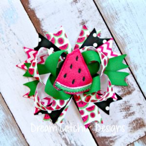 In The Hoop Watermelon Feltie Embroidery Design