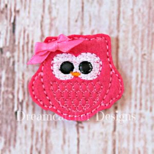 In The Hoop Wide Eyed Owl Feltie Embroidery Design