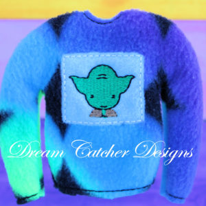 In The Hoop Yogi Space Wars Hero Holiday Sweater Elf/Doll Christmas Feltie Embroidery Design