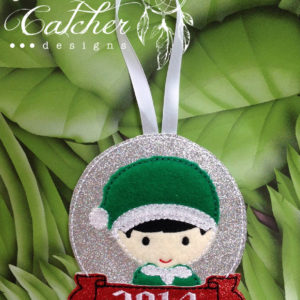 In The Hoop Boy Elf Felt Christmas Holiday Ornament Embroidery Design