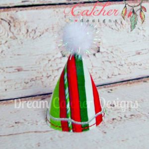 In The Hoop Party Hat Elf/Doll Christmas Feltie Embroidery Design