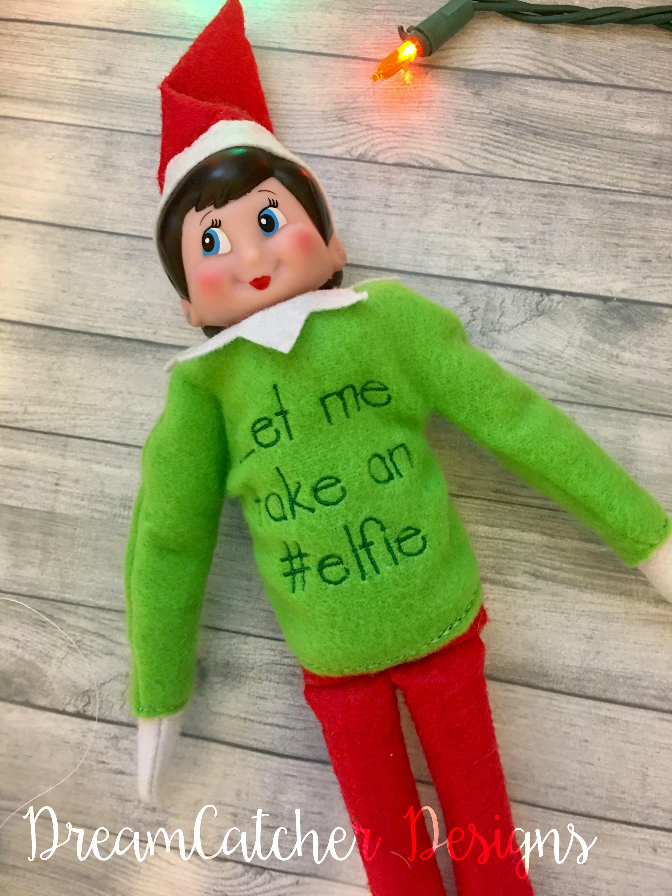 In The Hoop Let me Take an #Elfie Selfie Hash Tag Holiday Sweater Elf ...