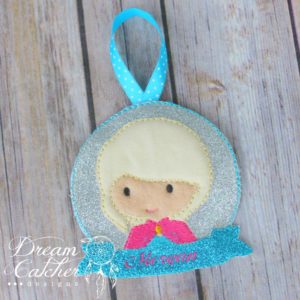 In The Hoop Inspired Cold Queen Elna Felt Christmas Holiday Ornament Embroidery Design