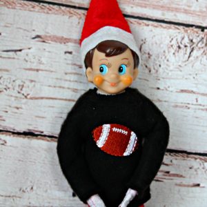 In The Hoop Football Holiday Sweater Elf/Doll Christmas Embroidery Design