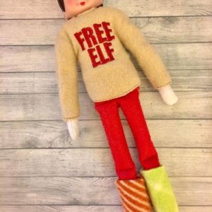 In The Hoop Free Elf Sweater with FREE SOCKS Holiday Sweater Elf/Doll Christmas Embroidery Design