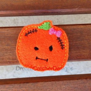 In The Hoop Goofy Pumpkin Feltie Embroidery Design