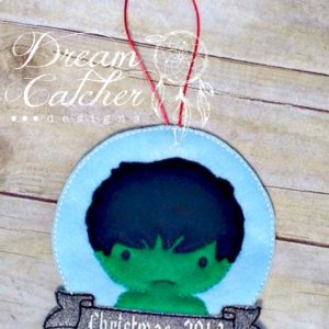 In The Hoop Inspired Hank Hero Felt Christmas Holiday Ornament Embroidery Design