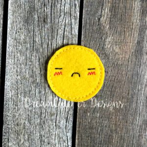 In The Hoop Indignant Smiley Face Feltie Embroidery Design