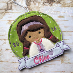 In The Hoop Inspired Lil Toy Doc Felt Christmas Holiday Ornament Embroidery Design