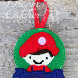 In The Hoop Inspired Mark Felt Christmas Holiday Ornament Embroidery Design