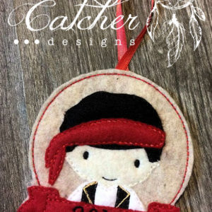 In The Hoop Inspired Pirate Jack Felt Christmas Holiday Ornament Embroidery Design