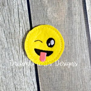 In The Hoop Quirky Smiley Face Feltie Embroidery Design