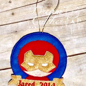 In The Hoop Inspired Robot Hero Felt Christmas Holiday Ornament Embroidery Design
