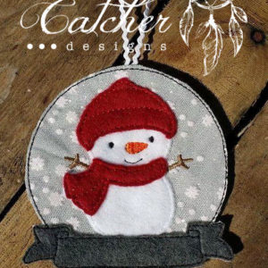 In The Hoop Snowman Felt Christmas Holiday Ornament Embroidery Design