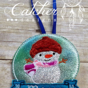 In The Hoop Snowman Felt Christmas Holiday Ornament Embroidery Design