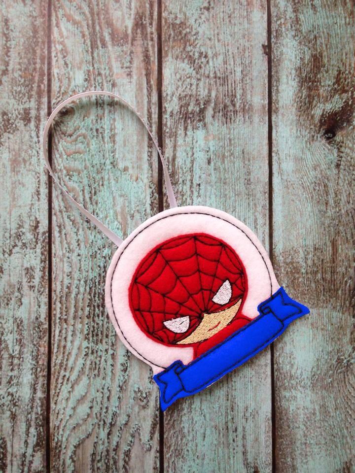 In The Hoop Inspired Spider Hero Felt Christmas Holiday Ornament ...