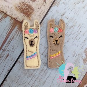 In The Hoop Floral Llama Feltie Embroidery Design